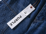 Purple Brand New Personalized Embossed Loose Straight leg Jeans