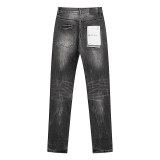 Purple Brand New Retro Slimming Small Foot Elastic Denim Pants