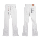 Purple Brand New Fashion Micro Horn Elastic Jeans