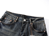 Purple Brand New Personalized Slimming Small Leg Elastic Jeans