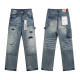 Purple Brand New Fashion Distressed Casual Straight leg Jeans