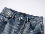 Purple Brand New Fashion Distressed Casual Straight leg Jeans