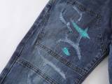 Purple Brand New Personalized Distressed Slimming Small Leg Stretch Jeans