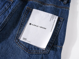 Purple Brand New Personalized Embossed Loose Straight leg Jeans