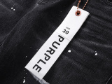 Purple Brand New Fashion Inkjet Micro Horn Elastic Jeans
