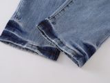 Purple Brand New Fashion Personalized Patch Slimming Small Leg Elastic Jeans