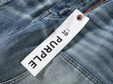 Purple Brand New Fashion Distressed Casual Straight leg Jeans