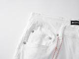 Purple Brand New Fashionable Embossed Slim Fit Small Foot Elastic Denim Pants