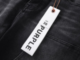 Purple Brand New Fashion Distressed Splashed Casual Straight leg Jeans