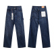 Purple Brand New Personalized Embossed Loose Straight leg Jeans