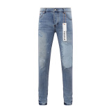 Purple Brand New Fashion Personalized Patch Slimming Small Leg Elastic Jeans