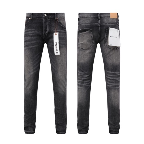 Purple Brand New Classic Slimming Small Leg Elastic Jeans
