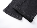 Purple Brand New Fashion Distressed Micro Horn Elastic Denim Pants