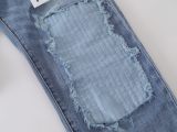 Purple Brand New Fashion Personalized Patch Slimming Small Leg Elastic Jeans