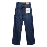 Purple Brand New Personalized Embossed Loose Straight leg Jeans