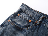 Purple Brand New Personalized Distressed Slimming Small Foot Elastic Denim Pants