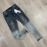 Purple Brand New Personalized Distressed Slimming Small Leg Stretch Jeans