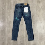 Purple Brand New Personalized Distressed Slimming Small Leg Stretch Jeans