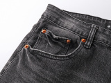 Purple Brand New Retro Slimming Small Foot Elastic Denim Pants
