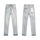 Purple Brand New Fashion Splash Ink Slimming Small Leg Elastic Jeans