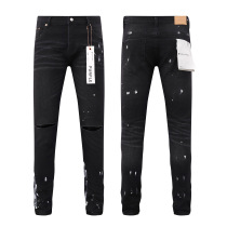 Purple Brand New Fashion Inkjet Distressed Slimming Small Leg Elastic Jeans Purple Brand New Fashion Inkjet Distressed Slimming Small Leg Elastic Jeans
