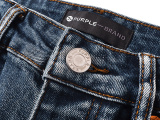 Purple Brand New Personalized Distressed Slimming Small Foot Elastic Denim Pants