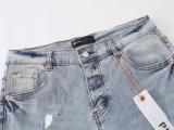 Purple Brand New Fashion Inkjet Distressed Slimming Small Leg Elastic Jeans