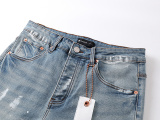 Purple Brand New Fashion Splash Ink Slimming Small Leg Elastic Jeans
