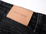 Purple Brand Fashion Inkjet Distressed Slimming Small Leg Elastic Jeans
