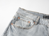 Purple Brand New Fashion Splash Ink Slimming Small Leg Elastic Jeans