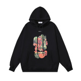 Off White Fashion Cartoon Arrow Printed Hoodie Couple Versatile Loose Sweatshirt
