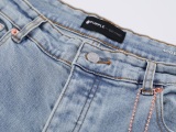 Purple Brand Fashion Versatile Distressed Slimming Small Leg Jeans