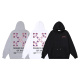 Off White Fashion Pentagram Arrow Printed Hoodie Unisex Casual Loose Sweatshirt