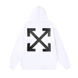 Off White Fashion Cartoon Arrow Printed Hoodie Couple Versatile Loose Sweatshirt