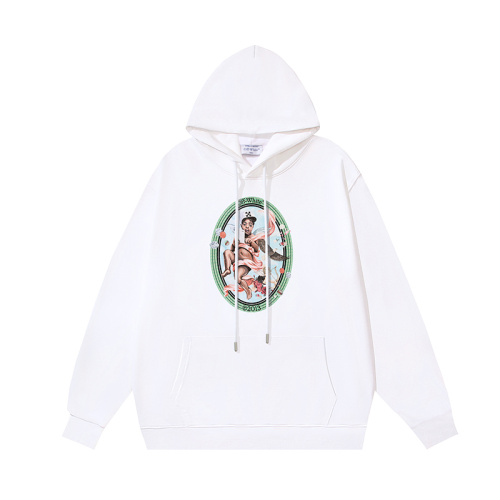 Off White Fashion Angel Logo Printed Hoodie Couple Versatile Loose Sweatshirt