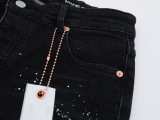 Purple Brand New Fashion Ink Splashed Distressed Slimming Small Leg Jeans