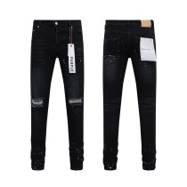 Purple Brand New Fashion Ink Splashed Distressed Slimming Small Leg Jeans Purple Brand New Fashion Ink Splashed Distressed Slimming Small Leg Jeans