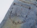 Purple Brand Fashion Washed Ink Splashed Distressed Slimming Small Leg Jeans