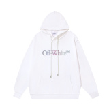 Off White Fashion Matthew Phantom Logo Crack Angel Print Hoodie Couple Casual Loose Sweatshirt