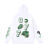 Off White Fashion Crocodile Arrow 13 Printed Hoodie Couple Versatile Loose Sweatshirt
