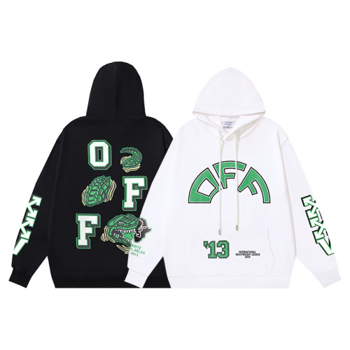 Off White Fashion Crocodile Arrow 13 Printed Hoodie Couple Versatile Loose Sweatshirt