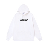 Off White Fashion Blurred Logo Arrow Printed Hoodie Couple Versatile Loose Sweatshirt