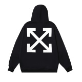 Off White Fashion Cartoon Arrow Printed Hoodie Couple Versatile Loose Sweatshirt