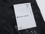 Purple Brand New Fashion Ink Splashed Distressed Slimming Small Leg Jeans