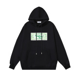 Off White Fashion Banknote Arrow Crocodile Banknote Arrow Printed Hoodie Couple Casual Loose Sweatshirt
