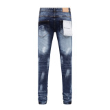 Purple Brand Fashion Versatile Slim Fit Small Leg Jeans