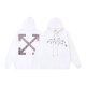 Off White Fashion Ants Arrow Printed Hoodie Unisex Casual Loose Sweatshirt