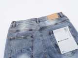 Purple Brand New Fashion Ink Splashed Distressed Slimming Small Leg Jeans 