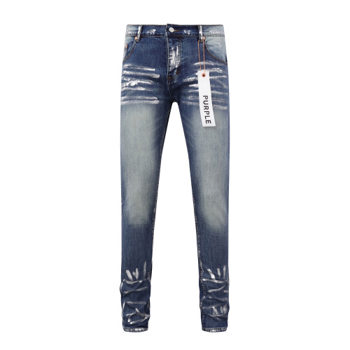 Purple Brand New Fashion Versatile Slim Fit Small Leg Jeans