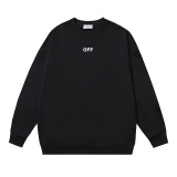 Off White Fashion Checkered Arrow Printed Round Neck Hoodie for Couples, Casual Loose Sweatshirt